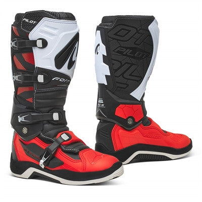 Forma Pilot Offroad Boots - White/Red