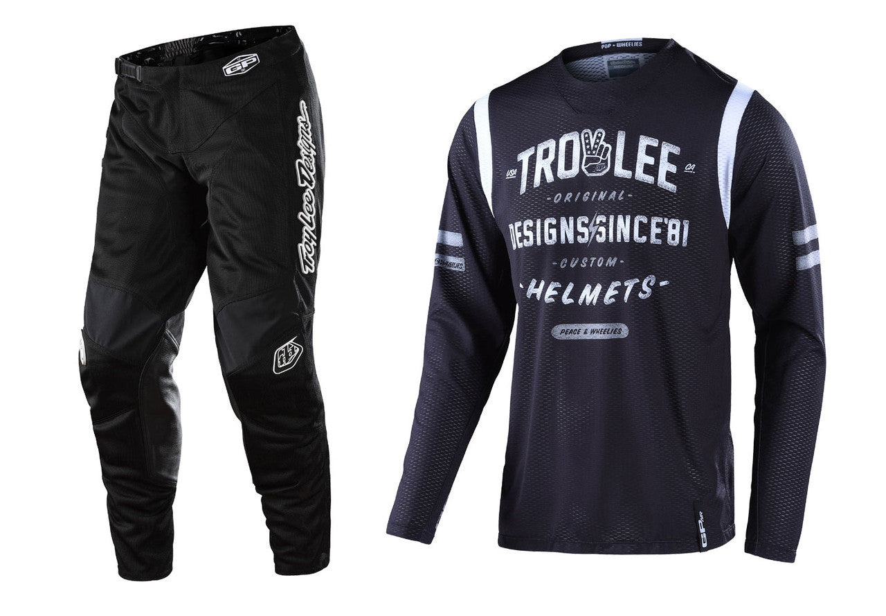 Troy Lee Designs 2022 GP Air Jersey and Pant Combo Roll Out Black