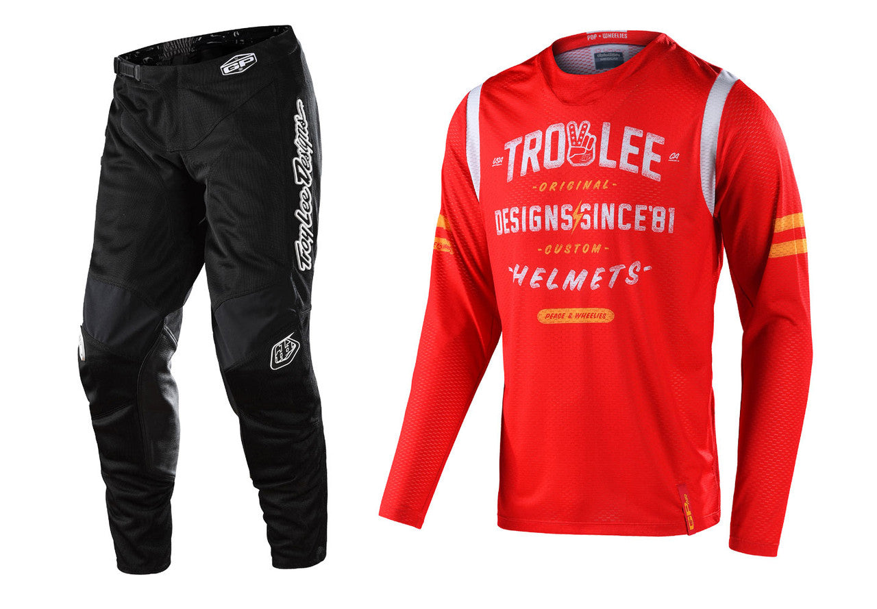 Troy Lee Designs 2022 GP Air Jersey and Pant Combo Roll Out Red