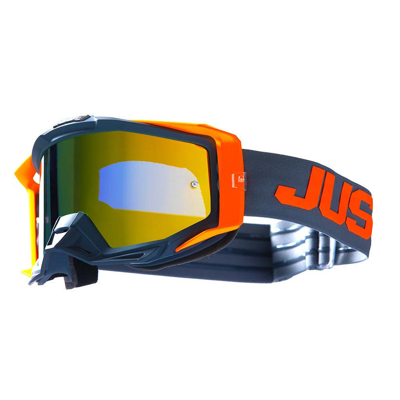 JUST1 Iris 2.0 Moto Goggle Logo Orange - Grey