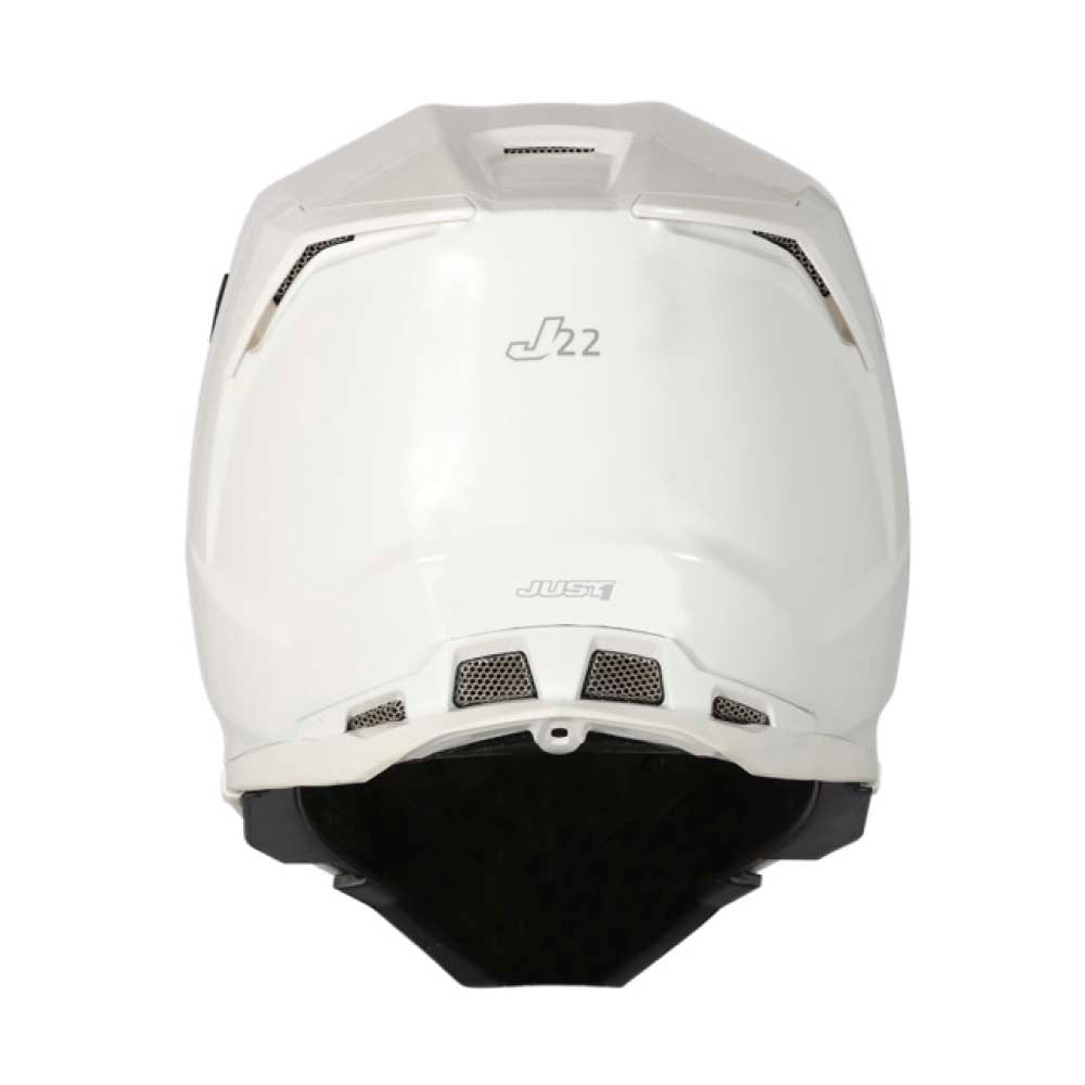 JUST1 J22F Solid Offroad Helmet Gloss White