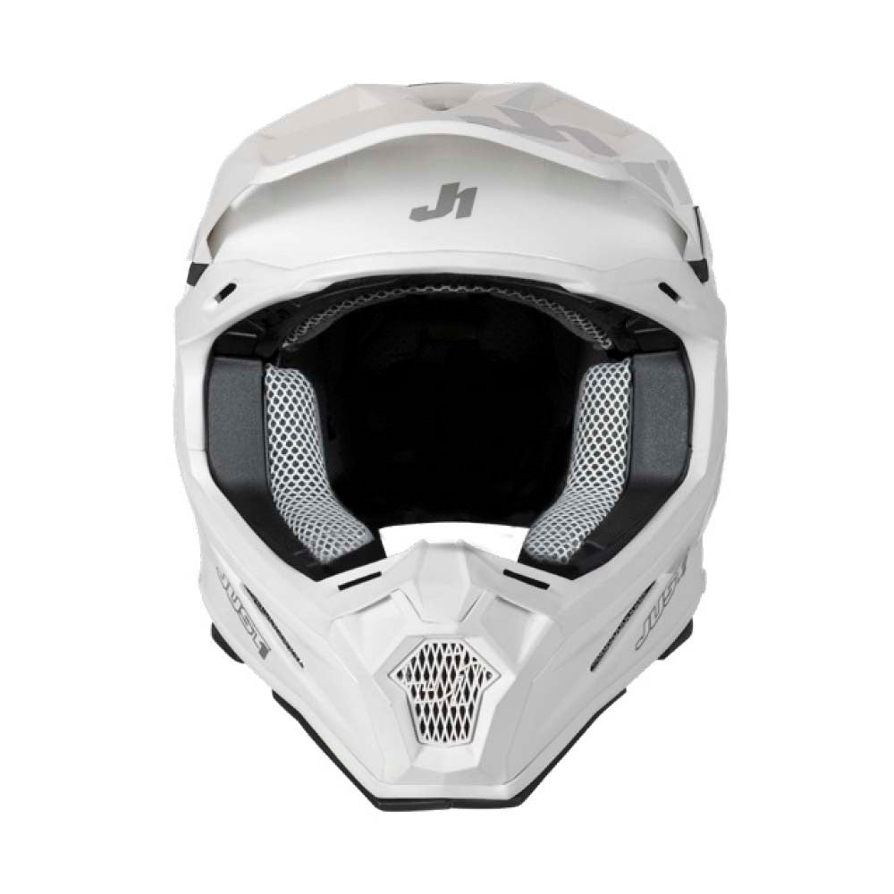 JUST1 J22F Solid Offroad Helmet Gloss White