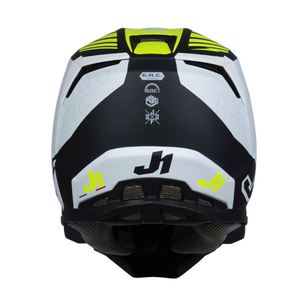 Just 1 J22F Dynamo Offroad Helmet Black/White/Yellow Fluo