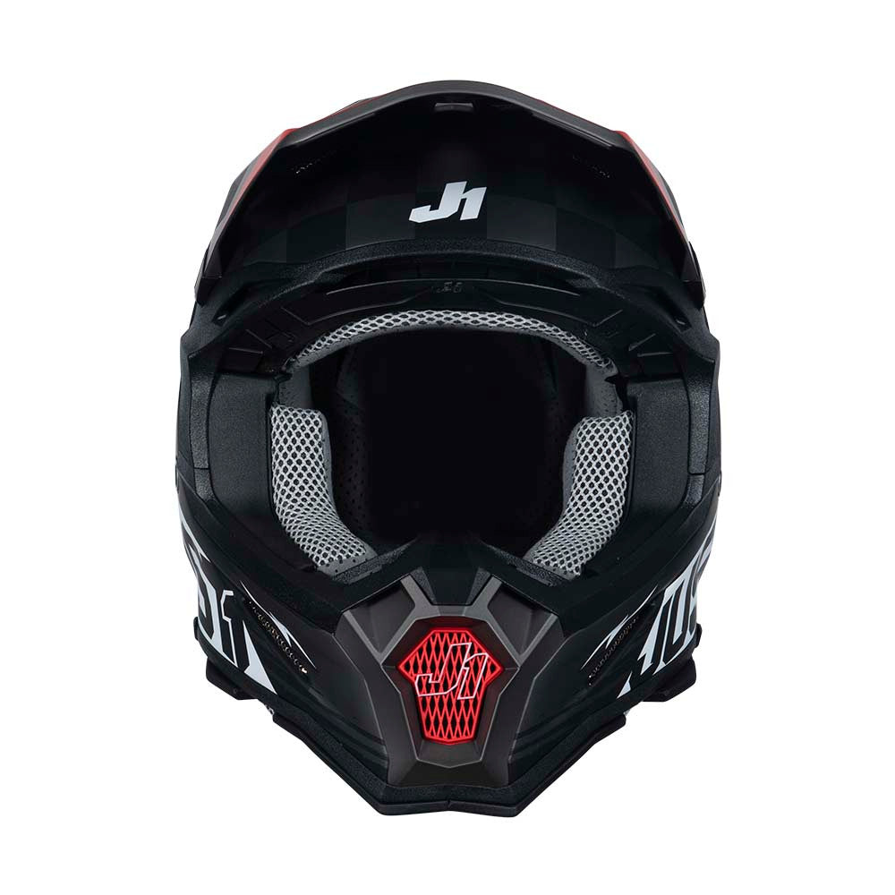 Just 1 J22F Flagman Offroad Helmet Red/Titanium/Black