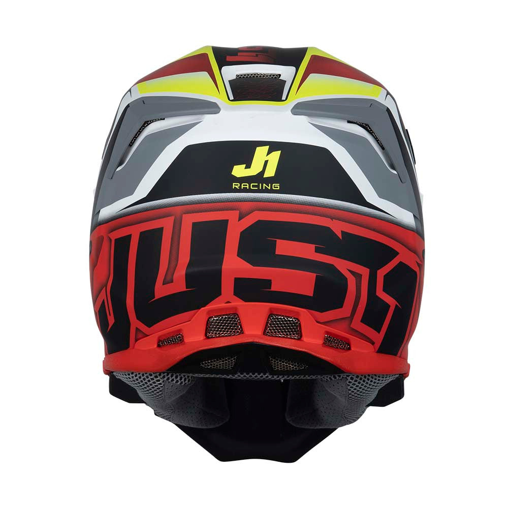 Just 1 J22F Frenetik Offroad Helmet Fire Fluo Yellow/Red/White