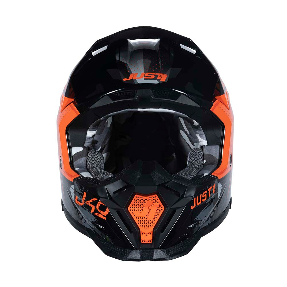 JUST1 J40 Shooter Offroad Helmet Camo Orange/Black