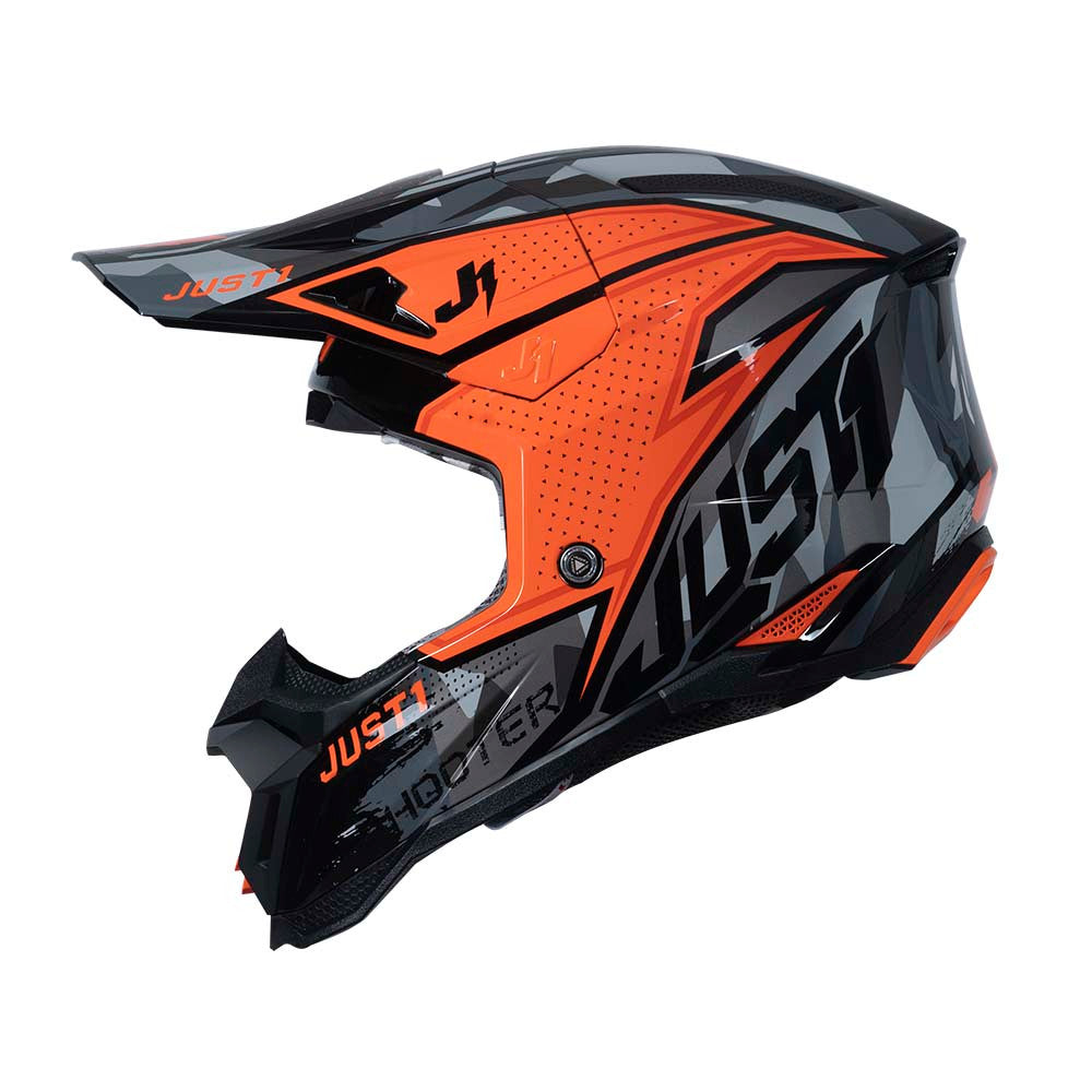 JUST1 J40 Shooter Offroad Helmet Camo Orange/Black