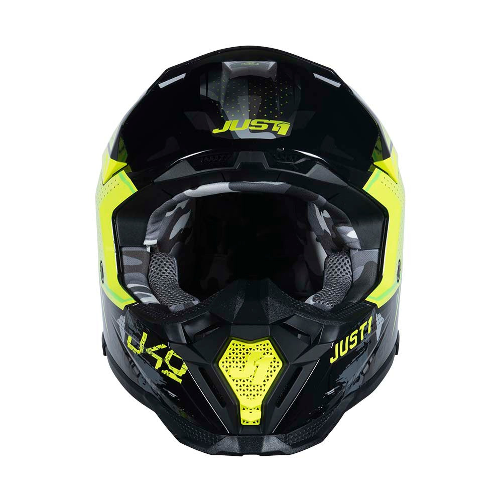 JUST1 J40 Shooter Offroad Helmet Camo Yellow Fluo/Black