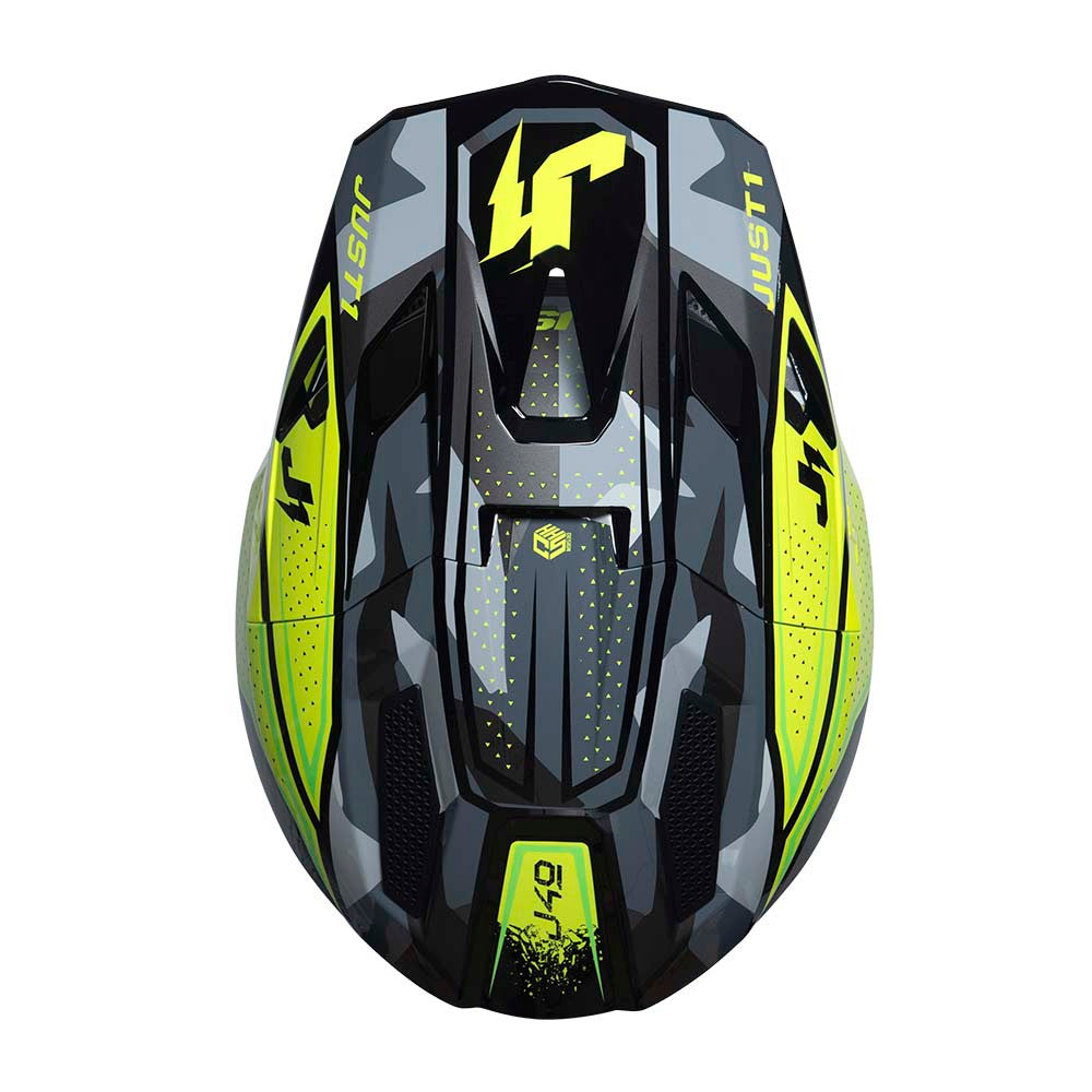 JUST1 J40 Shooter Offroad Helmet Camo Yellow Fluo/Black