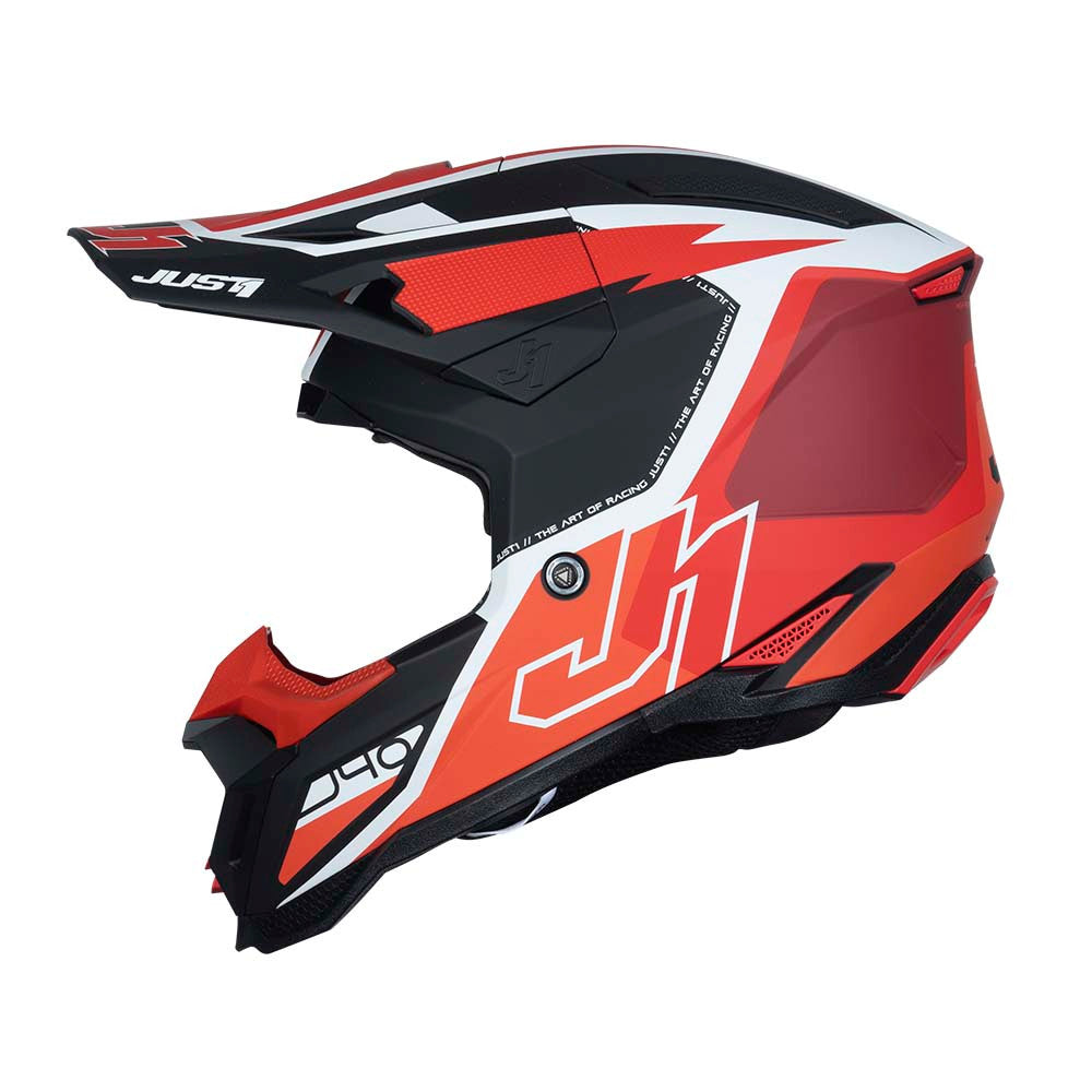 JUST1 J40 Flash Offroad Helmet Red/White/Black