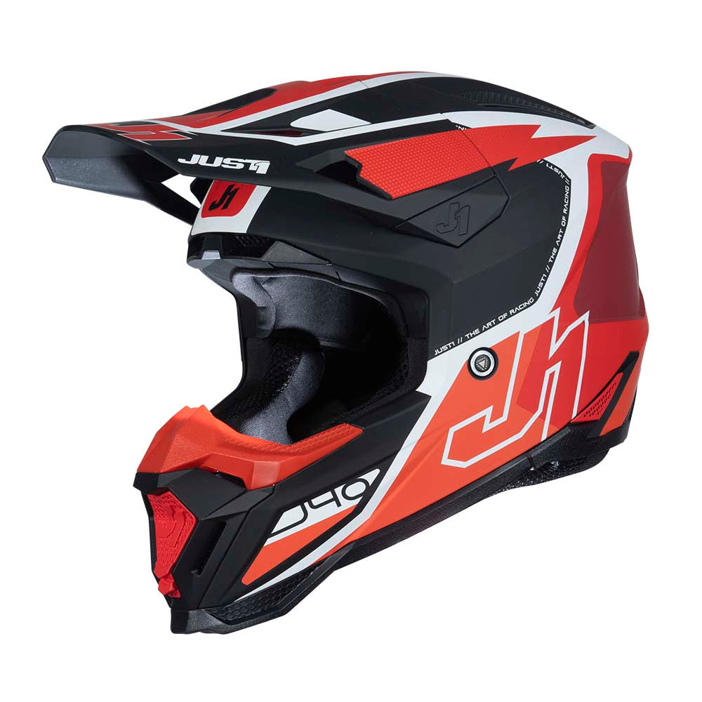JUST1 J40 Flash Offroad Helmet Red/White/Black