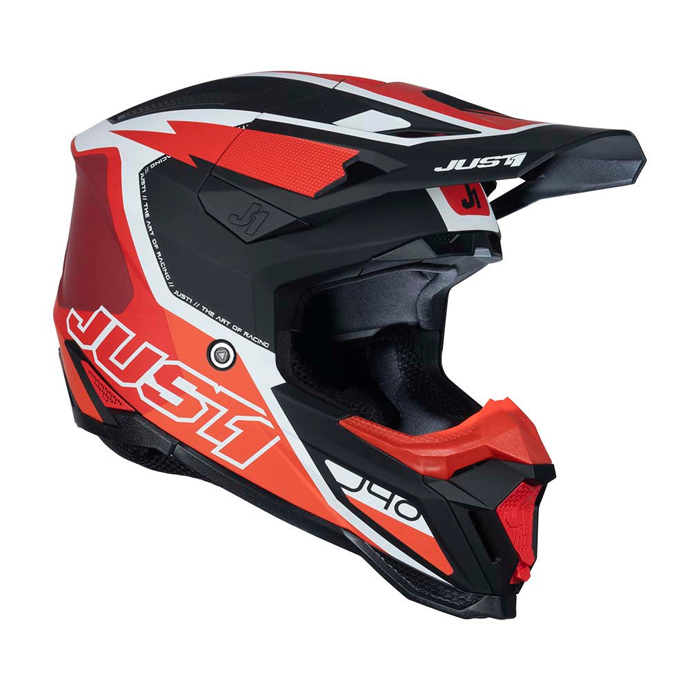 JUST1 J40 Flash Offroad Helmet Red/White/Black