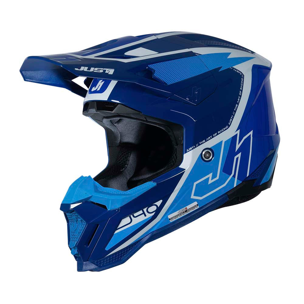 JUST1 J40 Flash Offroad Helmet White/Blue
