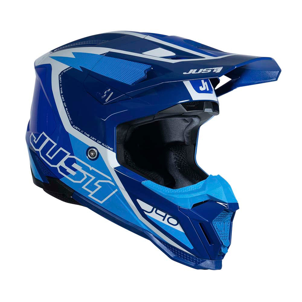 JUST1 J40 Flash Offroad Helmet White/Blue
