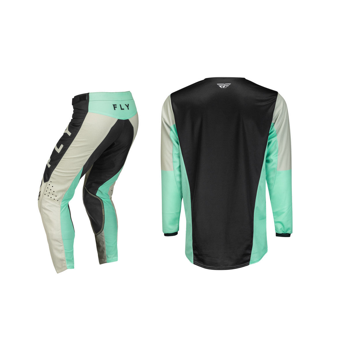 FLY Racing 2023 Kinetic Jet Jersey Pant Combo Black/Mint/Grey