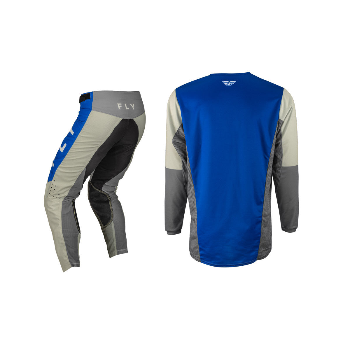 FLY Racing 2023 Kinetic Jet Jersey Pant Combo Blue/Grey/White