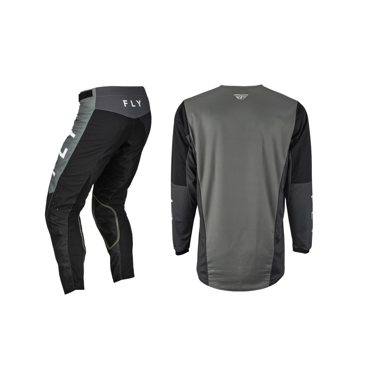FLY Racing 2023 Kinetic Jet Jersey Pant Combo Grey/Dark Grey/Black
