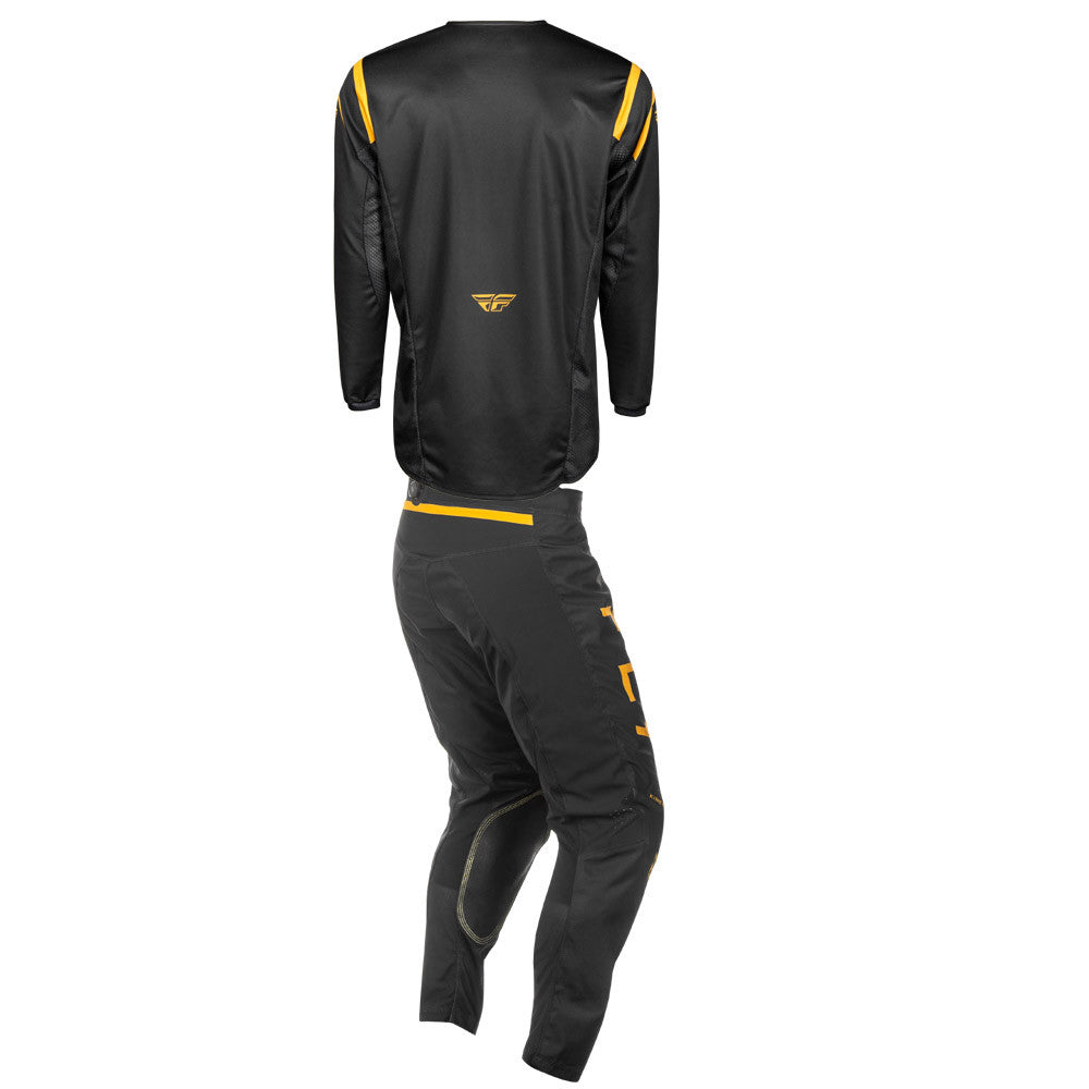 FLY Racing 2025 Kinetic Center Jersey Pant Combo Black/Gold
