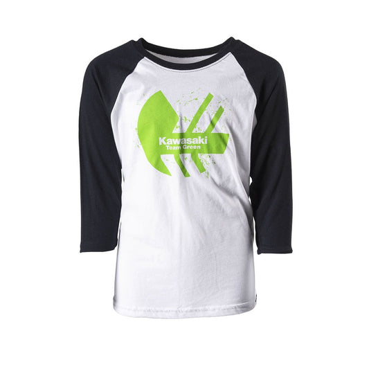 Factory Effex Kawasaki Cased Youth Baseball Shirt Black-White