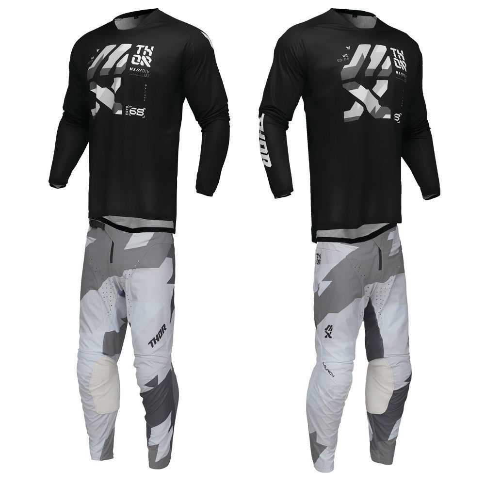 Thor 2025 LAUNCHMODE Brave Jersey Pant Combo Black/Gray