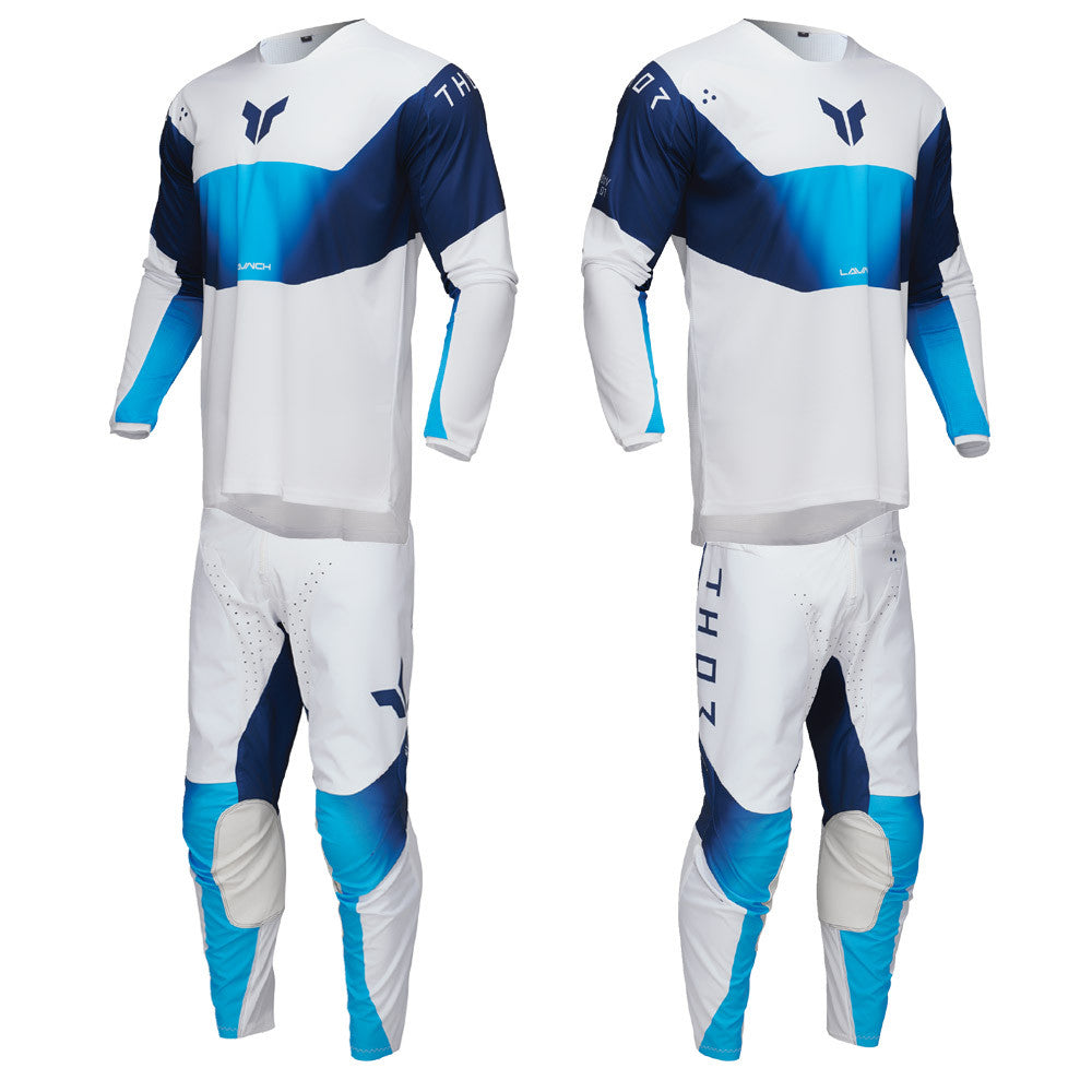 Thor 2025 LAUNCHMODE Storm Jersey Pant Combo White