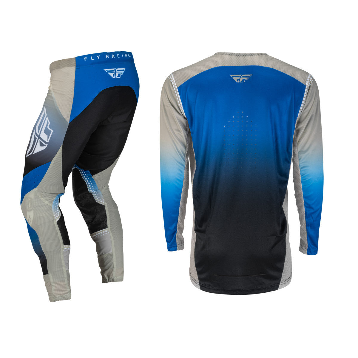 FLY Racing 2023 Lite Jersey Pant Combo Blue/Grey/Black