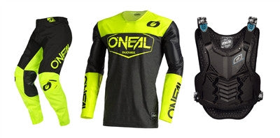 O'NEAL 2022 Mayhem Hexx Black/Yellow Jersey Pant Chest Protector Combo