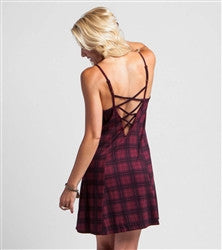 Metal Mulisha Womens Sliver Dress - Burgundy - Medium