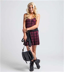 Metal Mulisha Womens Sliver Dress - Burgundy - Medium
