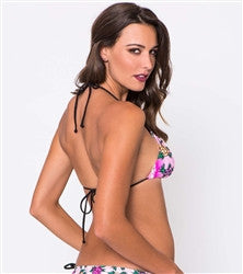 Metal Mulisha Womens Gypsy Rose Tri Bikini Top - Hot Pink