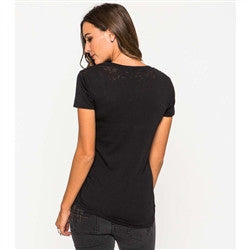 Metal Mulisha Womens Space Scoop Tee - Black - Large