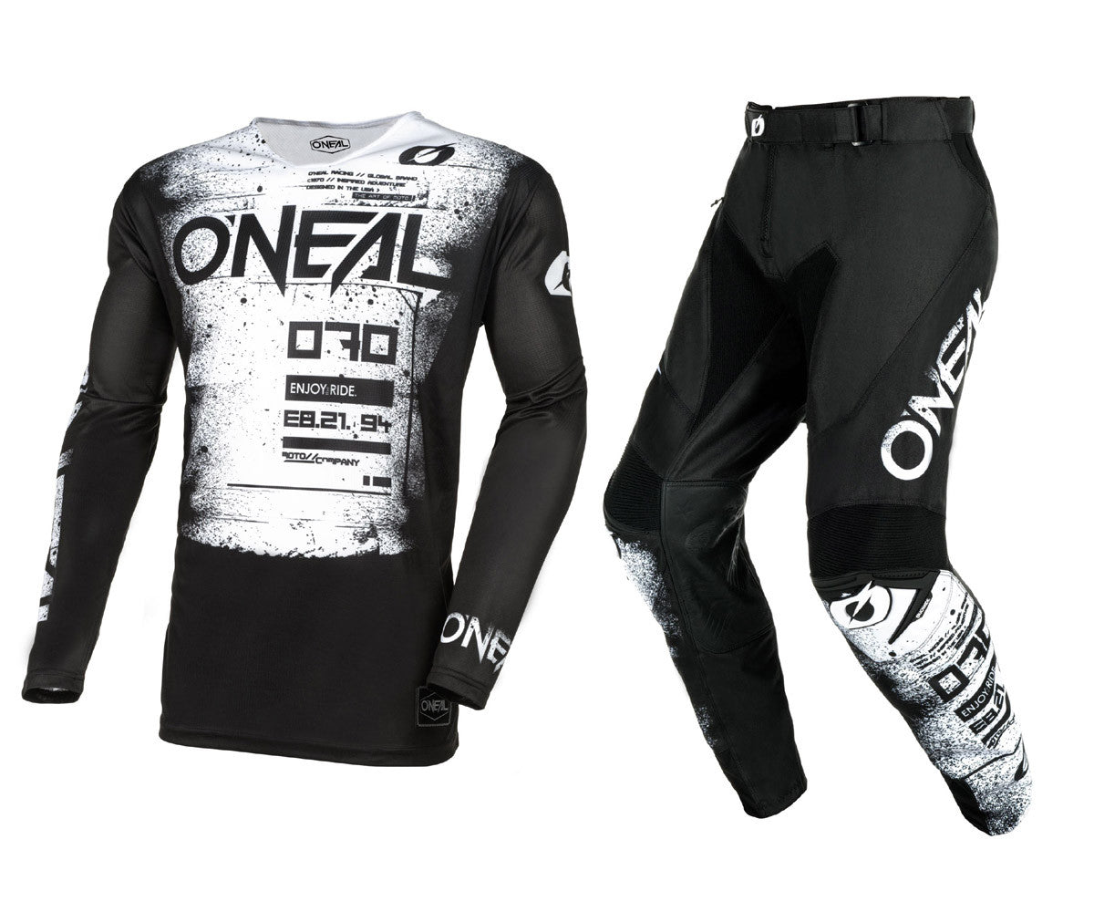 O'Neal 2025 Youth Mayhem Scarz Jersey Pant Combo Black/White
