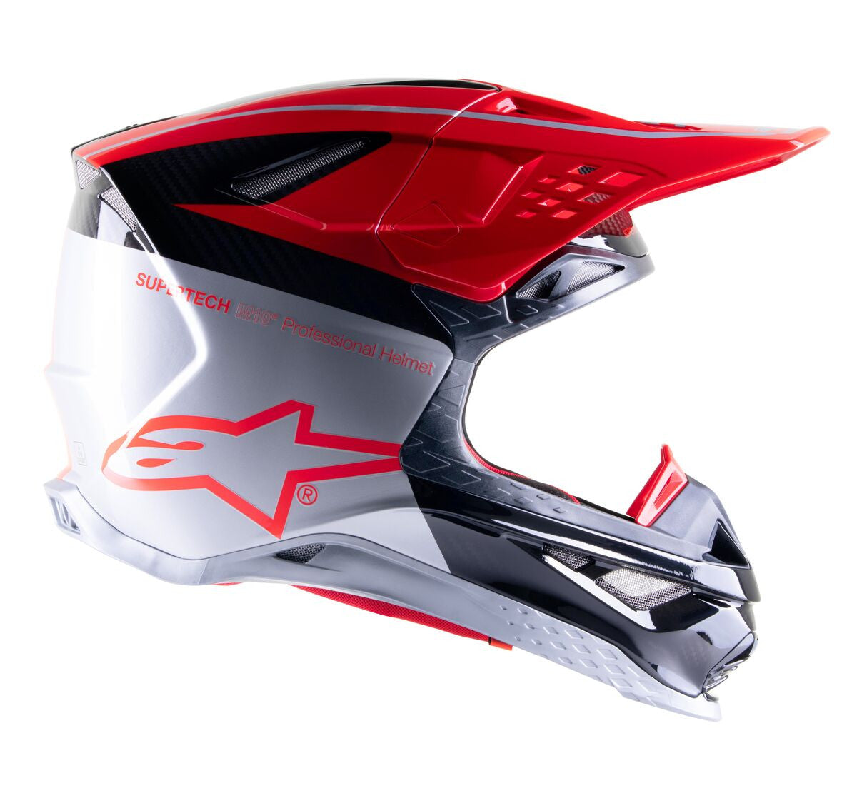 Alpinestars Limited Edition Acumen S-M10 Helmet Red Flake/Black/Silver
