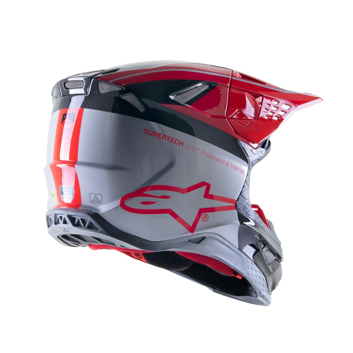 Alpinestars Limited Edition Acumen S-M10 Helmet Red Flake/Black/Silver