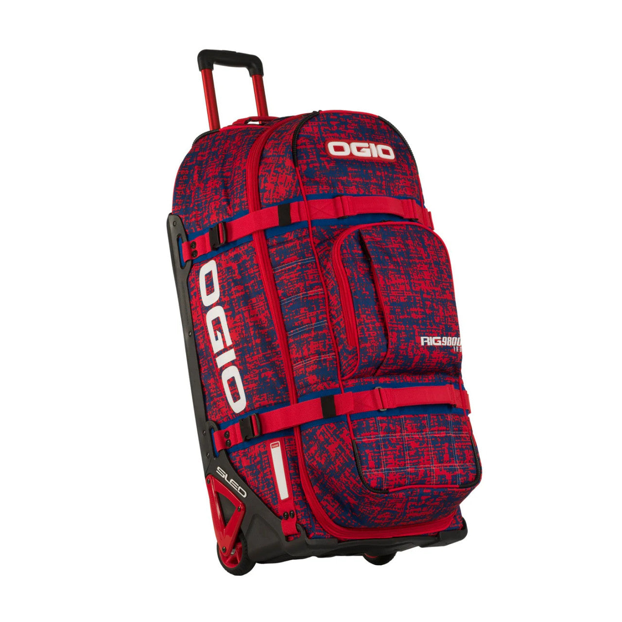 OGIO RIG 9800 PRO Chaos Red/Blue Wheeled Gearbag with Boot Bag