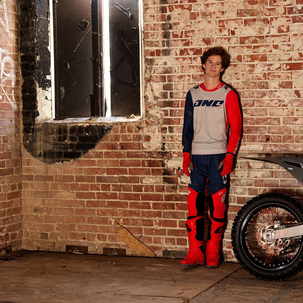 ONE Industries X-197 Jersey Pant Combo Charged Red/Blue