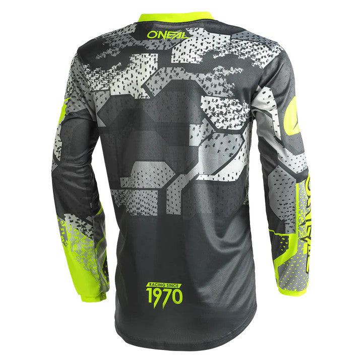 Oneal 2024 Element Camo Jersey - Grey/Yellow
