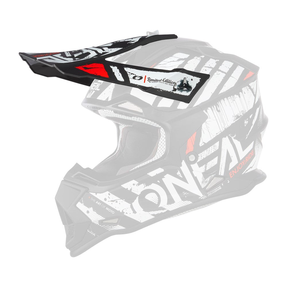 Oneal 2 Series Glitch V.23 Replacement Helmet Visor Black/White