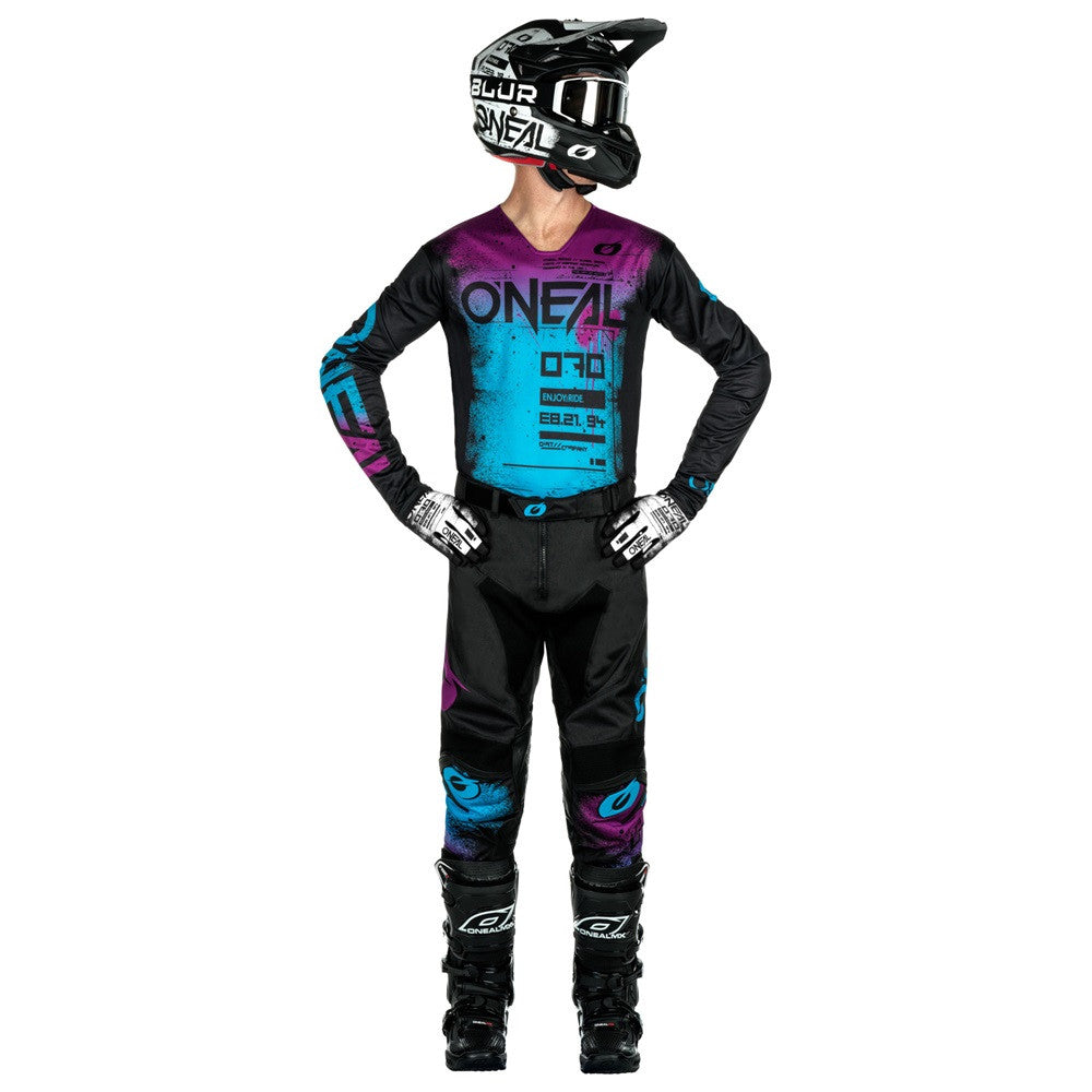 O'Neal 2025 Mayhem Scarz Jersey Pant Combo - Black/Blue