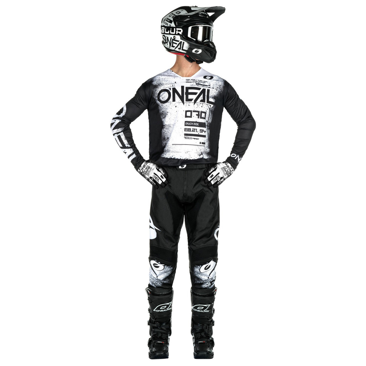 O'Neal 2025 Youth Mayhem Scarz Jersey Pant Combo Black/White