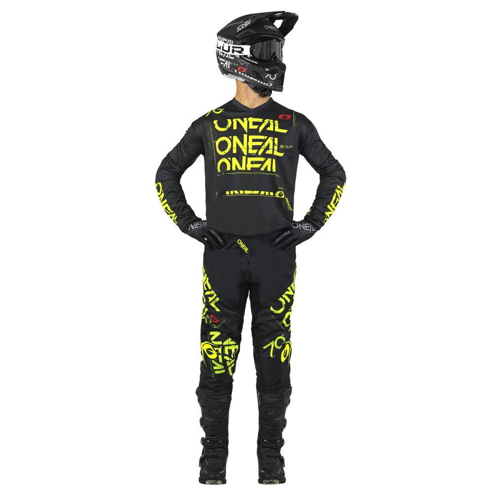 O'Neal 2025 Element Static Jersey Pant Combo Black/Neon