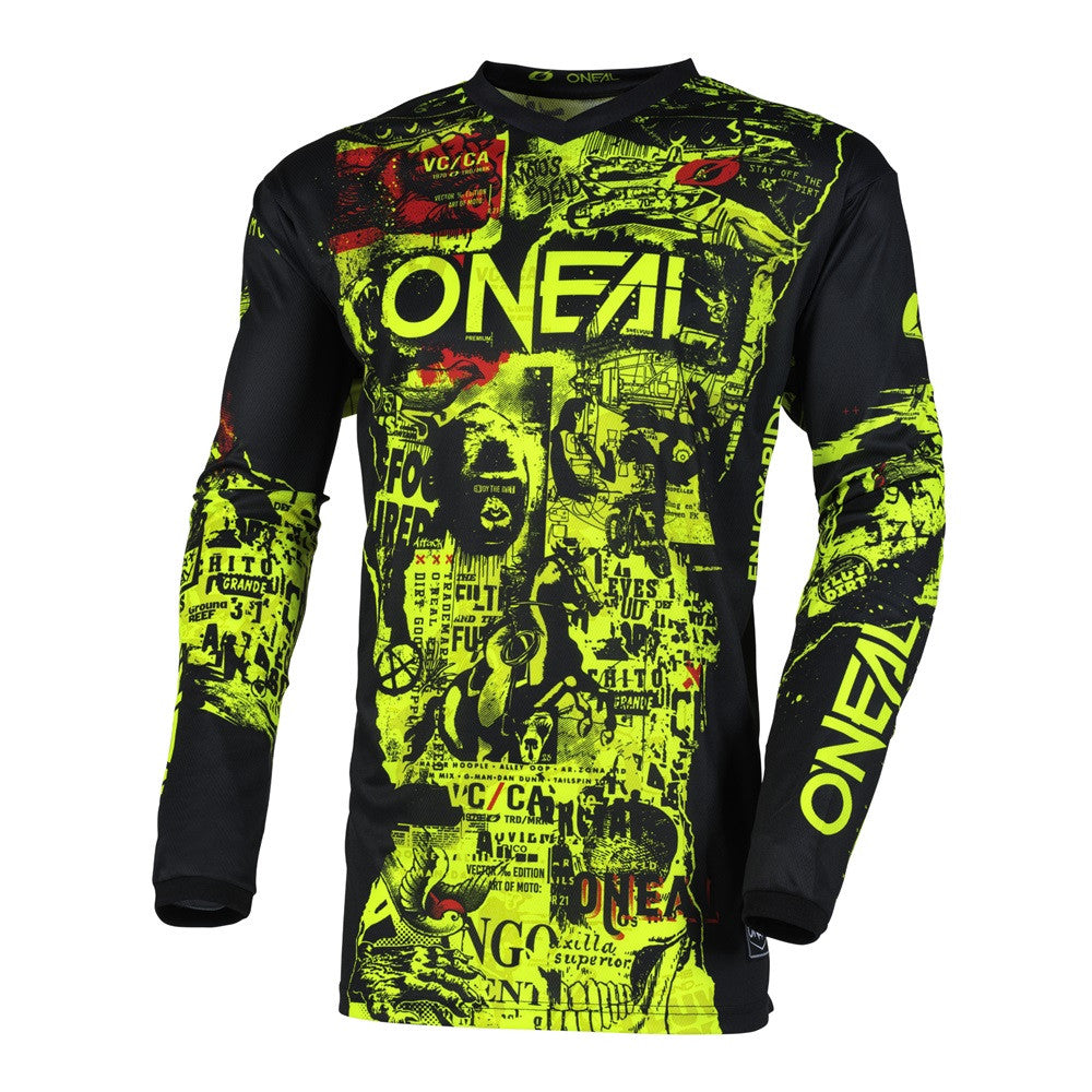 O'Neal 2025 Element Attack Jersey Black/Neon