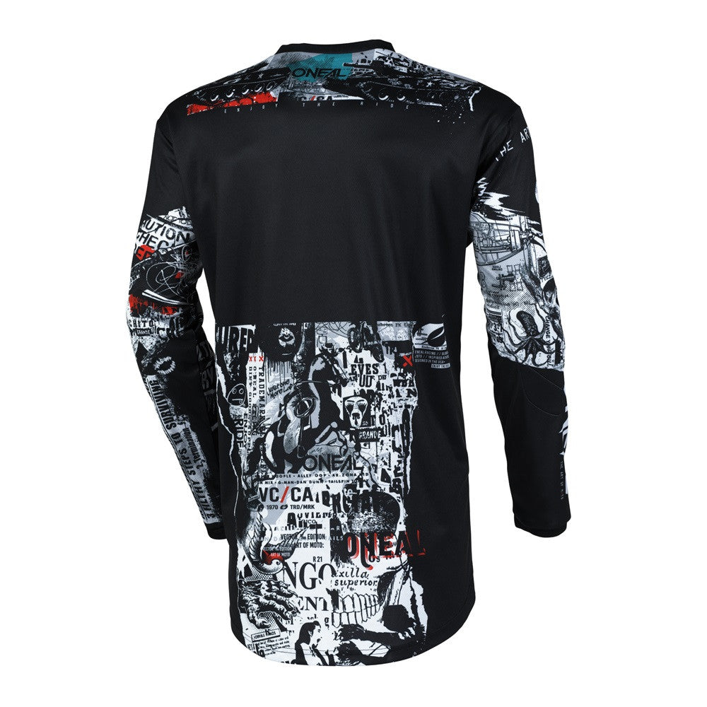 O'Neal 2025 Youth Element Attack Jersey Black/White