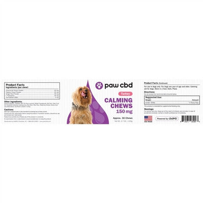 cbdMD Paw CBD Dog Soft Chew 30 Count Calming 150mg - Turkey Flavor