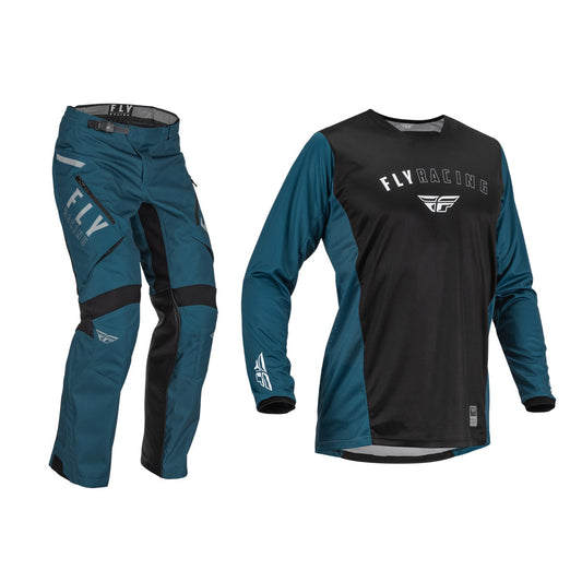 FLY Racing 2025 Patrol Racewear Slate Jersey Pant Combo Slate Blue/Black