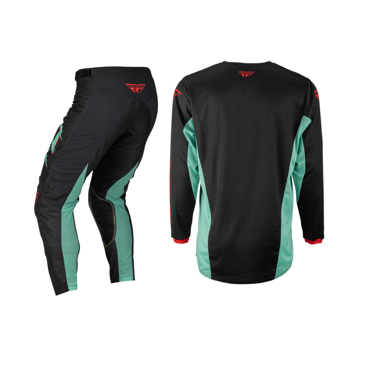 FLY Racing 2023 Kinetic S.E. Rave Jersey Pant Combo Black/Mint/Red