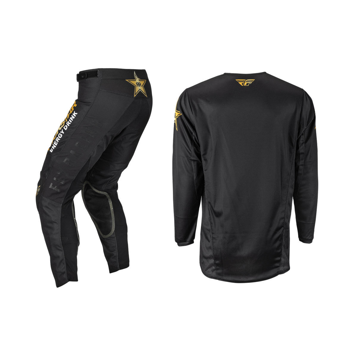 FLY Racing 2023 Kinetic Rockstar Jersey Pant Combo Black/Gold