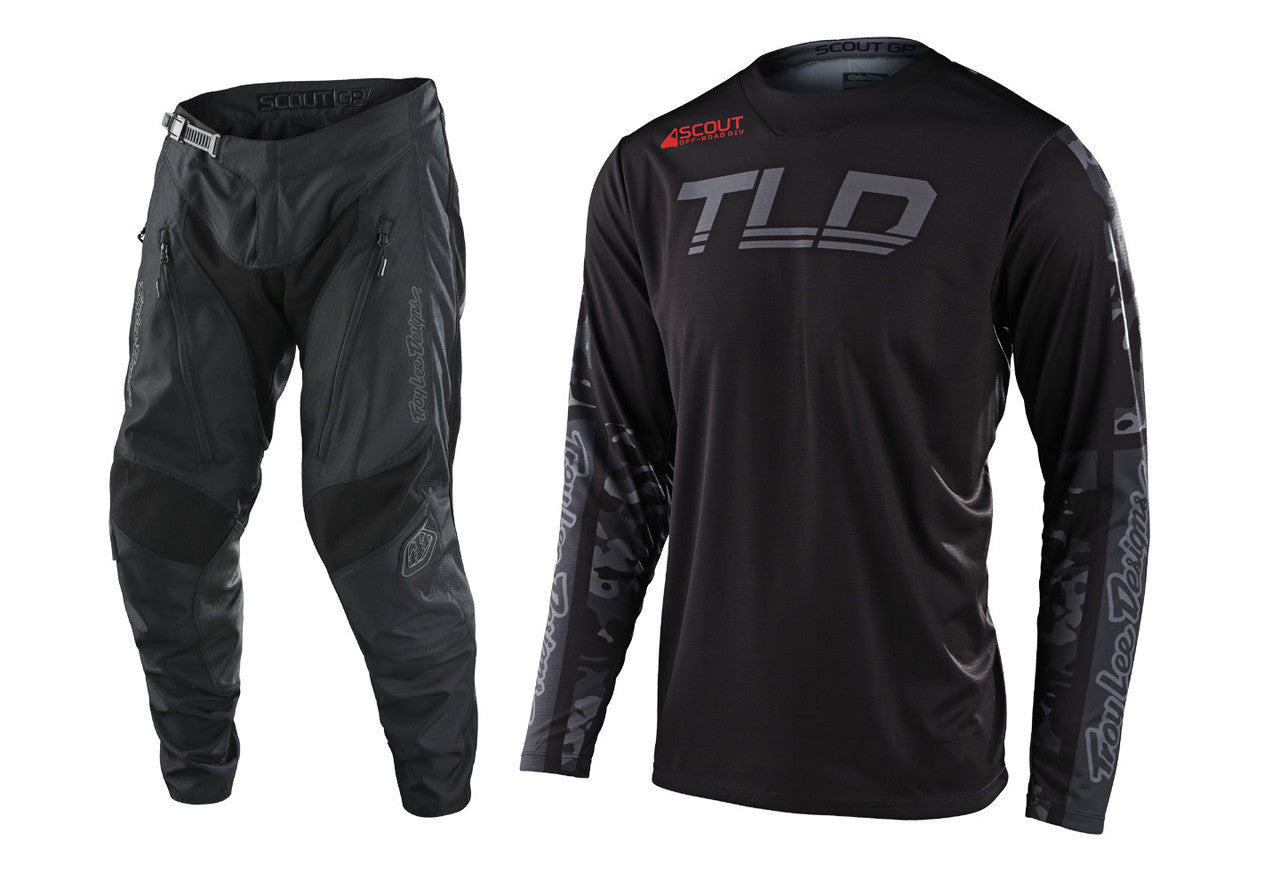 Troy Lee Designs Scout GP Jersey Pant Combo Recon Camo Black