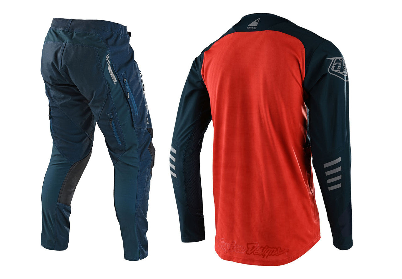 Troy Lee Designs Scout SE Jersey Pant Combo Systems Marine/Orange