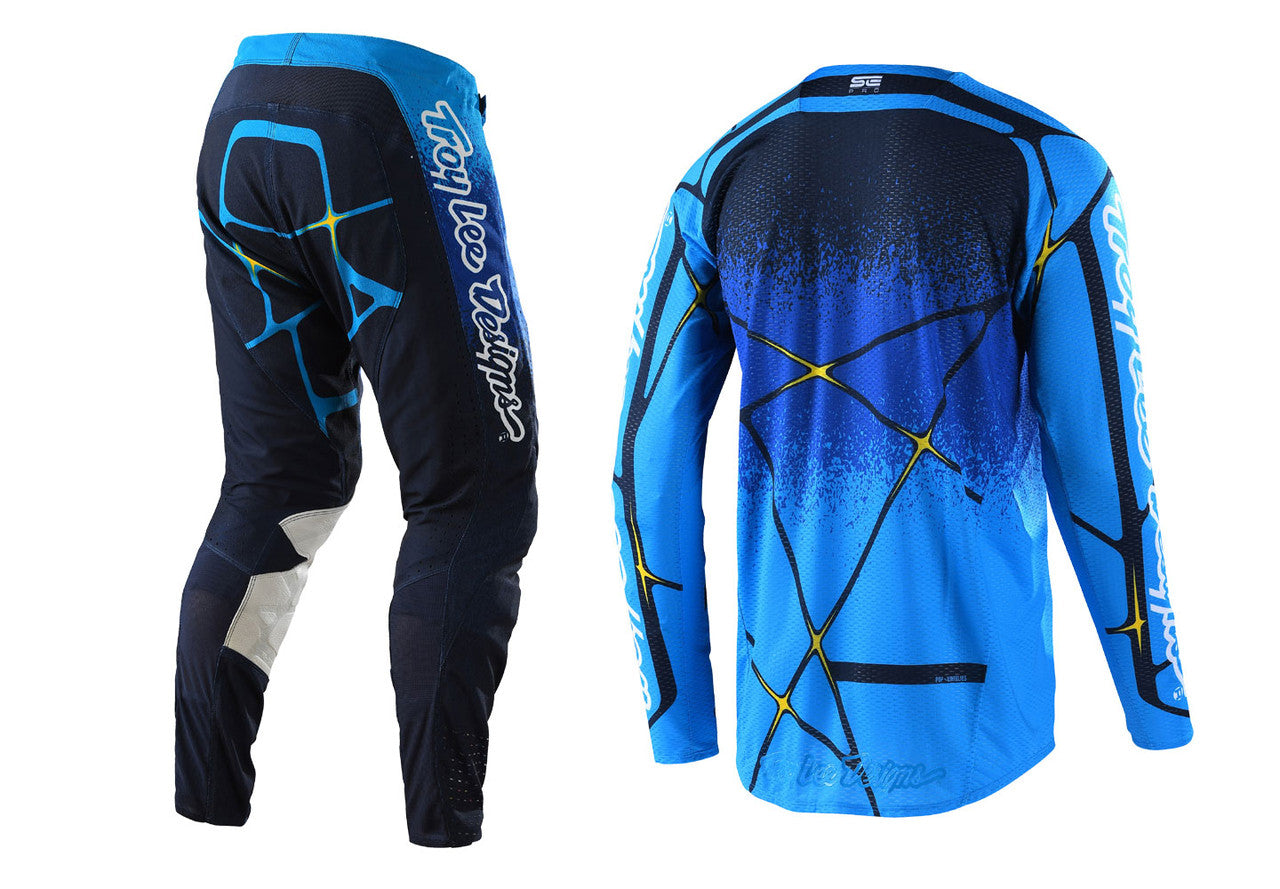 Troy Lee Designs 2022 SE Pro Air Jersey and Pant Combo Webstar Navy/Blue